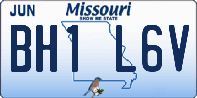 MO license plate BH1L6V