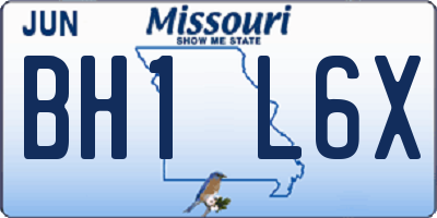 MO license plate BH1L6X