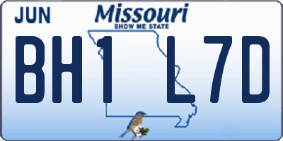 MO license plate BH1L7D
