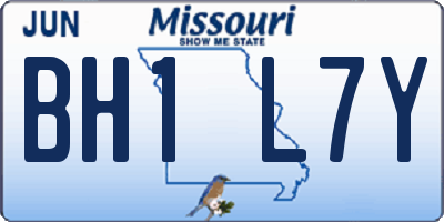 MO license plate BH1L7Y
