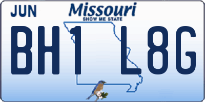 MO license plate BH1L8G
