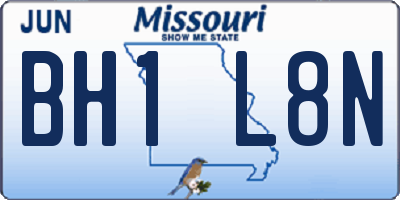 MO license plate BH1L8N
