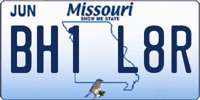 MO license plate BH1L8R