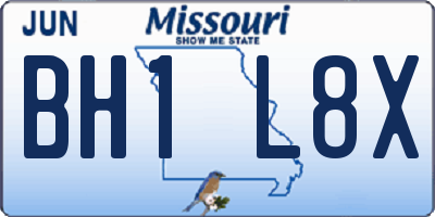 MO license plate BH1L8X