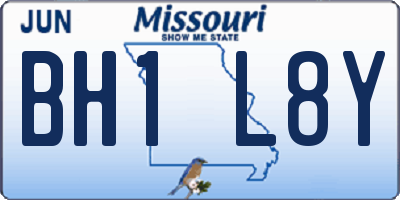 MO license plate BH1L8Y
