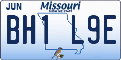 MO license plate BH1L9E
