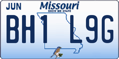 MO license plate BH1L9G