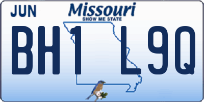 MO license plate BH1L9Q