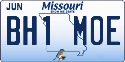 MO license plate BH1M0E