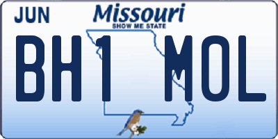 MO license plate BH1M0L