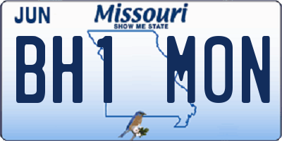 MO license plate BH1M0N