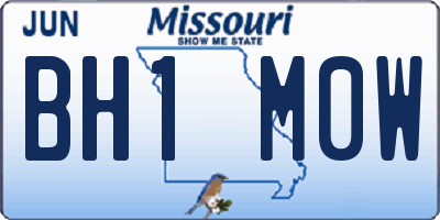 MO license plate BH1M0W