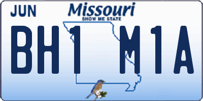 MO license plate BH1M1A