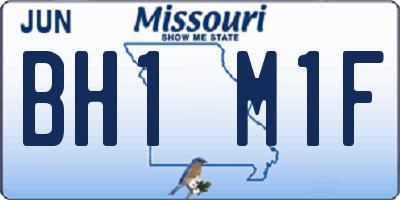 MO license plate BH1M1F