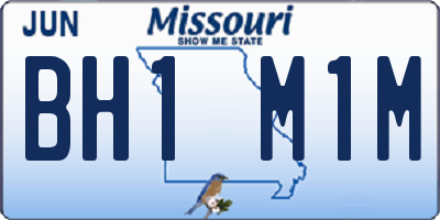 MO license plate BH1M1M