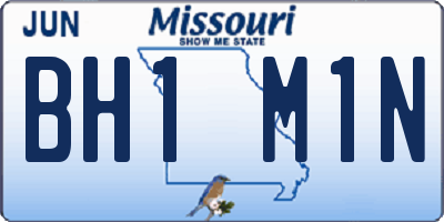MO license plate BH1M1N