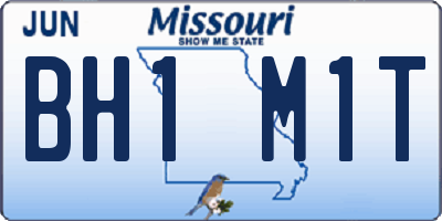 MO license plate BH1M1T