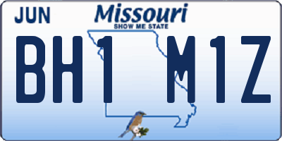 MO license plate BH1M1Z