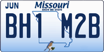 MO license plate BH1M2B