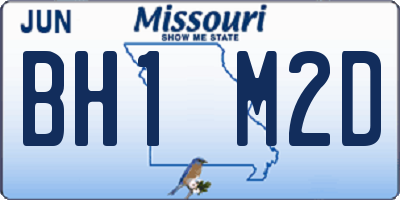 MO license plate BH1M2D