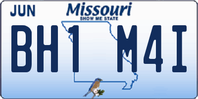 MO license plate BH1M4I