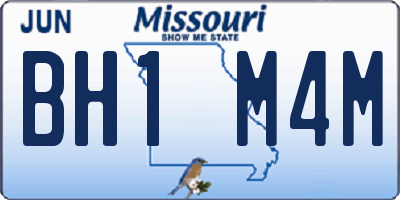 MO license plate BH1M4M