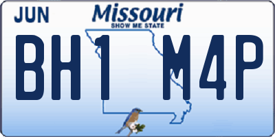 MO license plate BH1M4P