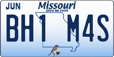 MO license plate BH1M4S
