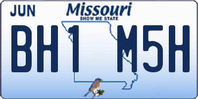 MO license plate BH1M5H