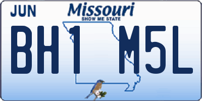 MO license plate BH1M5L