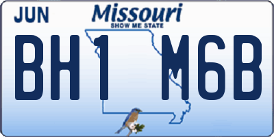 MO license plate BH1M6B