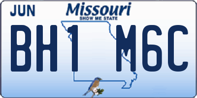 MO license plate BH1M6C