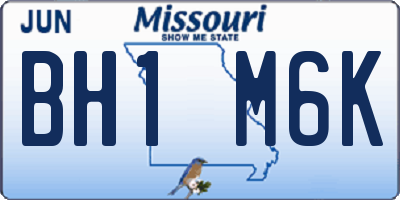 MO license plate BH1M6K