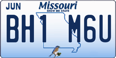 MO license plate BH1M6U