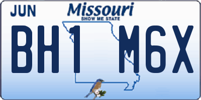 MO license plate BH1M6X