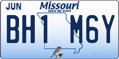 MO license plate BH1M6Y