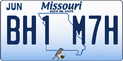 MO license plate BH1M7H