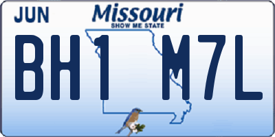 MO license plate BH1M7L