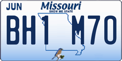 MO license plate BH1M7O