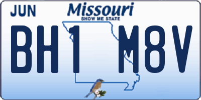 MO license plate BH1M8V