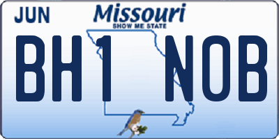 MO license plate BH1N0B