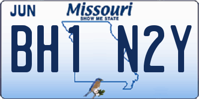 MO license plate BH1N2Y