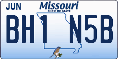 MO license plate BH1N5B
