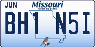 MO license plate BH1N5I
