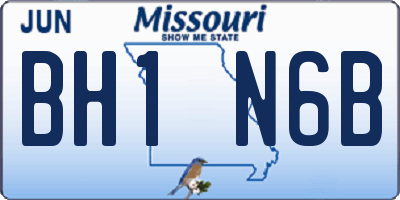 MO license plate BH1N6B