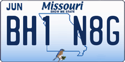MO license plate BH1N8G