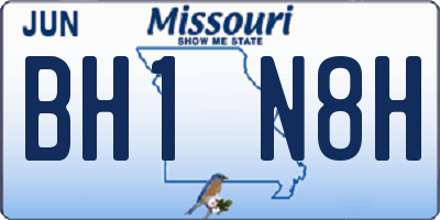 MO license plate BH1N8H