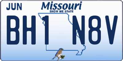 MO license plate BH1N8V