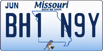 MO license plate BH1N9Y