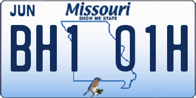 MO license plate BH1O1H